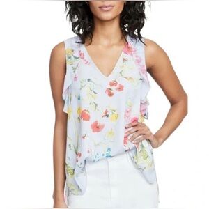 RACHEL RACHEL ROY Floral Ruffle Sleeveless Top